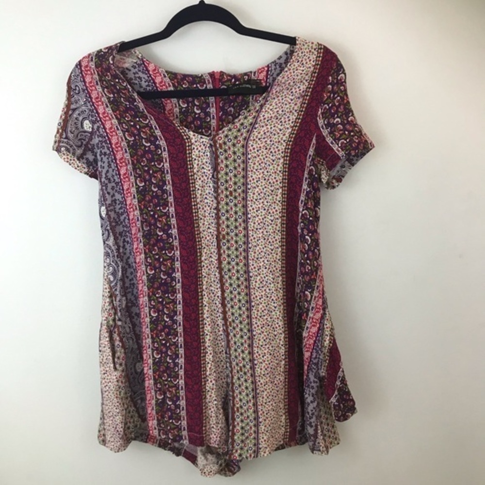 Lila Print Romper
